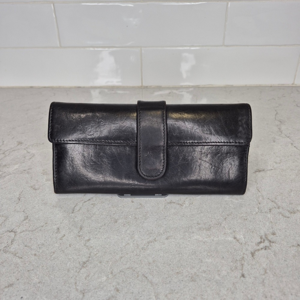 Hobo International‎ Wallet Leather Slim Continental OS Black Women